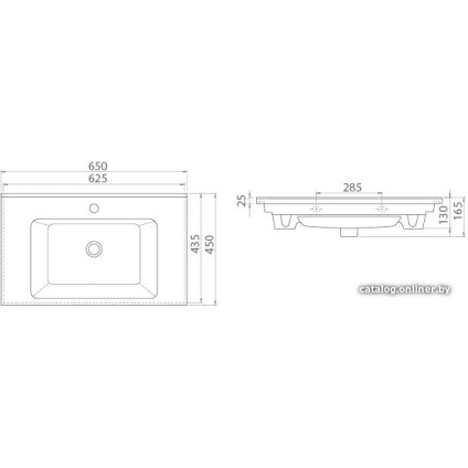 Умывальник CeraStyle Arte 65 067300-u