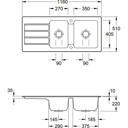 Кухонная мойка Villeroy & Boch Architectura 80 338001KG