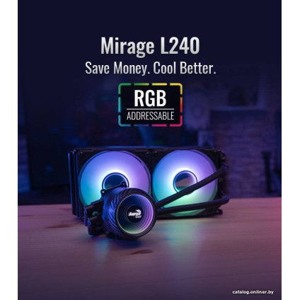 Система жидкостного охлаждения для процессора AeroCool Mirage L240 (черный)