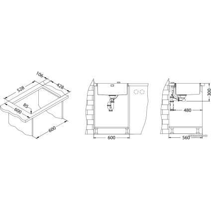 Кухонная мойка Alveus Kombino 50 F/S