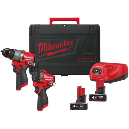 Milwaukee M12FPP2X2-402X 4933498741 (шуруповерт, винтоверт, 2 АКБ, кейс)