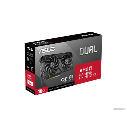 Видеокарта ASUS Dual Radeon RX 7600 XT OC Edition 16GB GDDR6 DUAL-RX7600XT-O16G