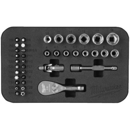 Набор трещотка с головками и битами Milwaukee 4932492672 (39 предметов)