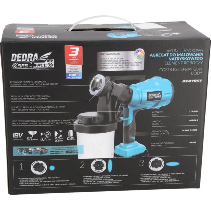 Краскораспылитель Dedra DED7057 (без АКБ)