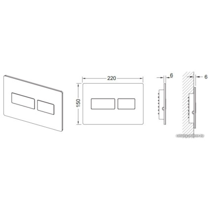 Панель смыва Tece Solid 9240431 (глянцевый хром)