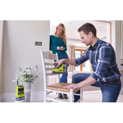 Ryobi R18CK4E-242S 5133004757 (шуруповерт, сабельная пила, болгарка, шлифмашина, 2 АКБ, сумка)