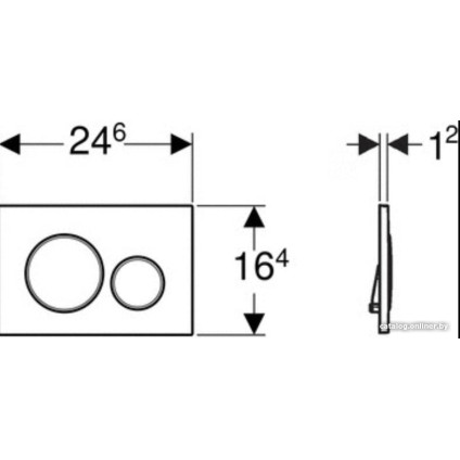 Панель смыва Geberit Sigma 20 115.882.DW.1 (черный матовый)