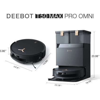 Робот-пылесос Ecovacs Deebot T50 Max Pro Omni (черный)