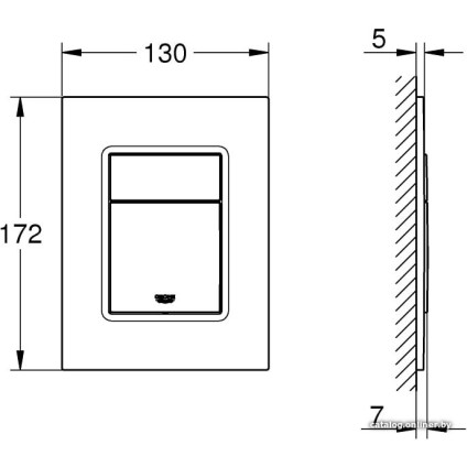 Панель смыва Grohe Skate Cosmopolitan S 37535GN0 (холодный рассвет, матовый)