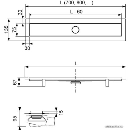 Трап/канал Tece Linus 15103070