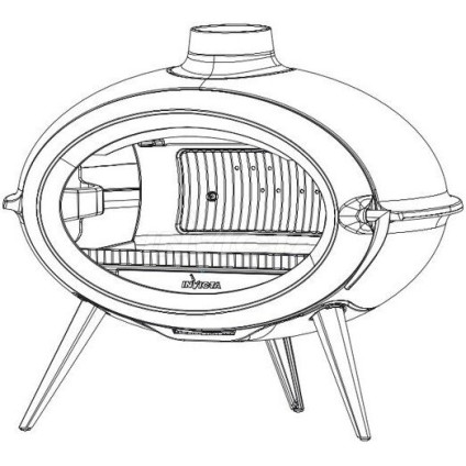 Свободностоящая печь-камин Invicta Brio 6481-44