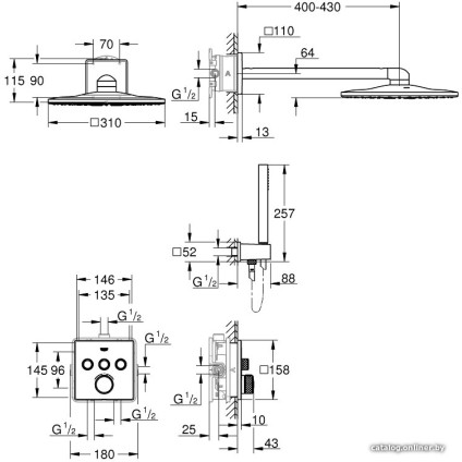 Душевая система  Grohe Grohtherm SmartControl 34706000