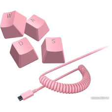 Набор аксессуаров Razer PBT Keycap + Coiled Cable Upgrade Set Quartz Pink