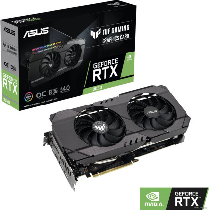 Видеокарта ASUS TUF Gaming GeForce RTX 3050 OC Edition 8GB GDDR6 TUF-RTX3050-O8G-GAMING