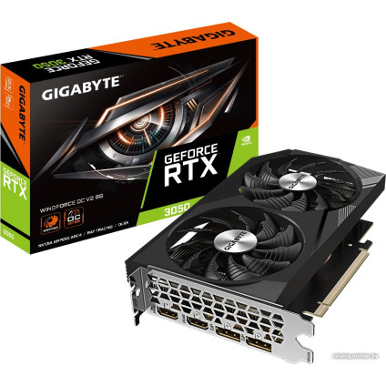 Видеокарта Gigabyte GeForce RTX 3050 Windforce OC V2 8G GV-N3050WF2OCV2-8GD