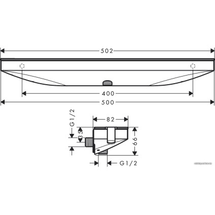 Держатель душевой лейки с подключением Hansgrohe Rainfinity 26858000