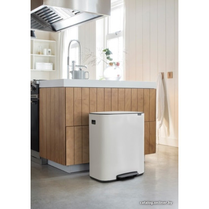 Система сортировки мусора Brabantia Bo Pedal Bin 2 x 30 л (белый)