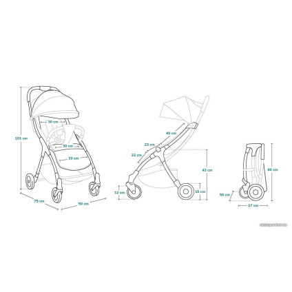 Коляска прогулочная «книга» Lionelo Julie One (stone grey)