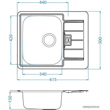 Кухонная мойка Alveus Line 60 (нержавеющая сталь)