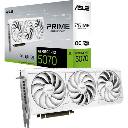 Видеокарта ASUS Prime GeForce RTX 5070 12GB GDDR7 White OC Edition PRIME-RTX5070-O12G-WHITE