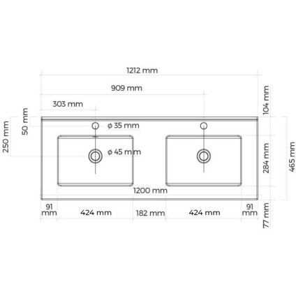 Умывальник Oltens Vernal 41209300