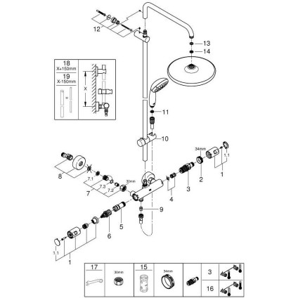 Душевая система  Grohe Start System 250 266772430