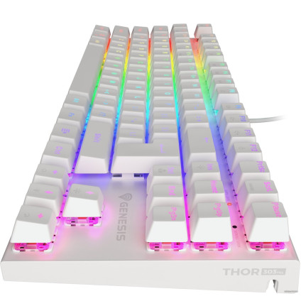 Клавиатура Genesis Thor 303 TKL RGB (белый, нет кириллицы)