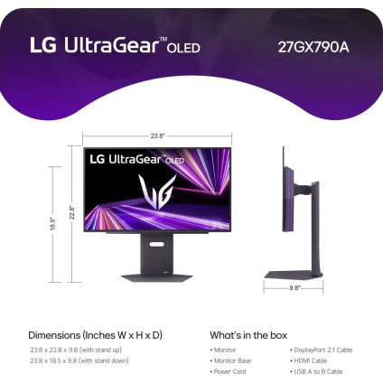Игровой монитор LG UltraGear OLED 27GX790A-B