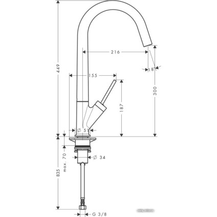 Смеситель Axor Starck 10822000