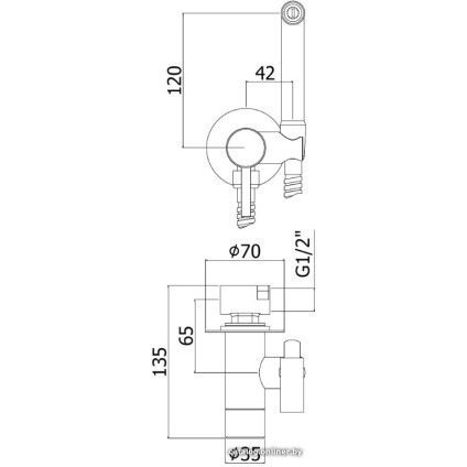 Гигиенический душ Paffoni Tweet Round ZDUP110HG
