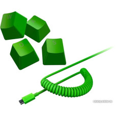 Набор аксессуаров Razer PBT Keycap + Coiled Cable Upgrade Set Green