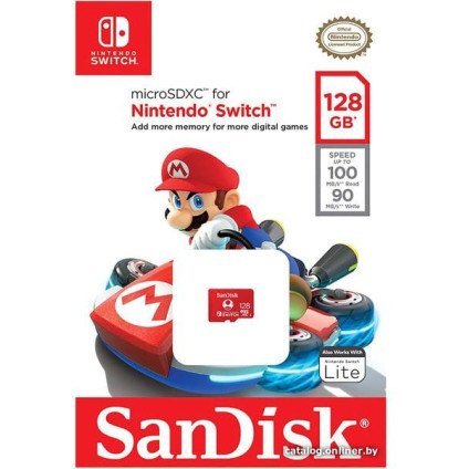 Карта памяти SanDisk Nintendo Switch Licensed Card Super Mario Edition microSDXC 128GB SDSQXAO-128G-GNCZN