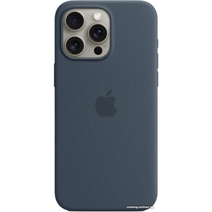 Чехол для телефона Apple MagSafe Silicone Case для iPhone 15 Pro Max (синий шторм)